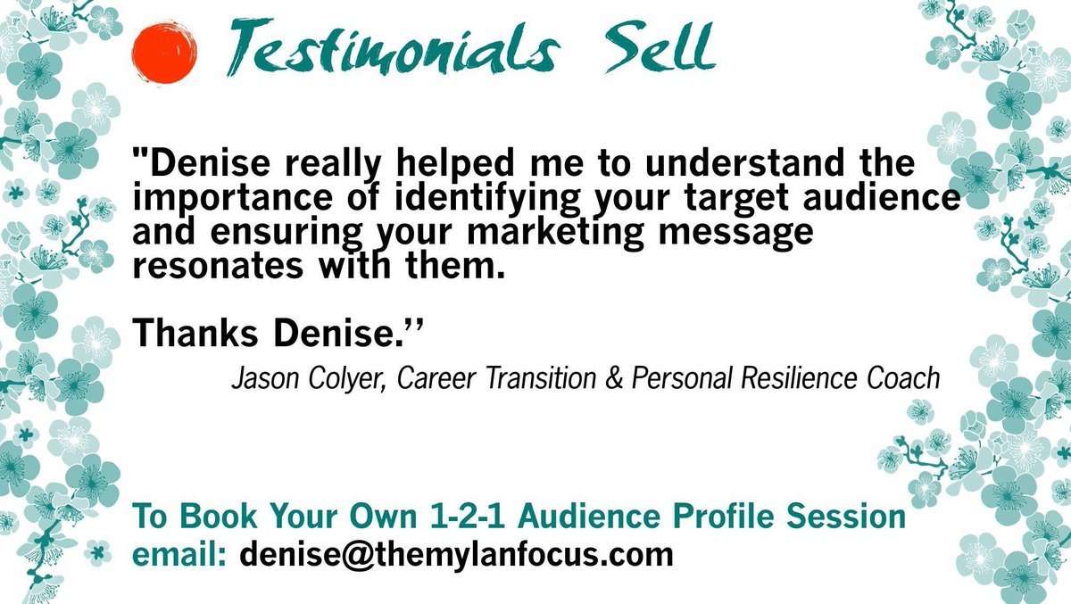DWiltonArt's tweet photo. Sometimes all you need to get your #business and #marketing off to a great start is a helping hand and a 1-2-1 #AudienceProfiling session with me! Don't just take my word for it though #customertestimonial https://t.co/Z4CYqCTBJu