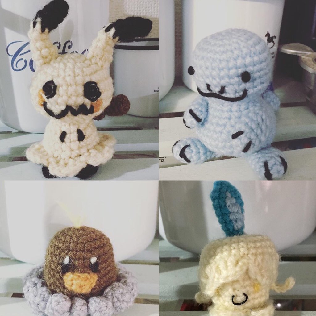 はるさめ Twitterissa ナガノさん Ngntrtr のタコ巻いてるモイスチャーくんできた٩ ۶ 自分ツッコミくま もぐころ もぐらコロッケ かぎ針編み あみぐるみ