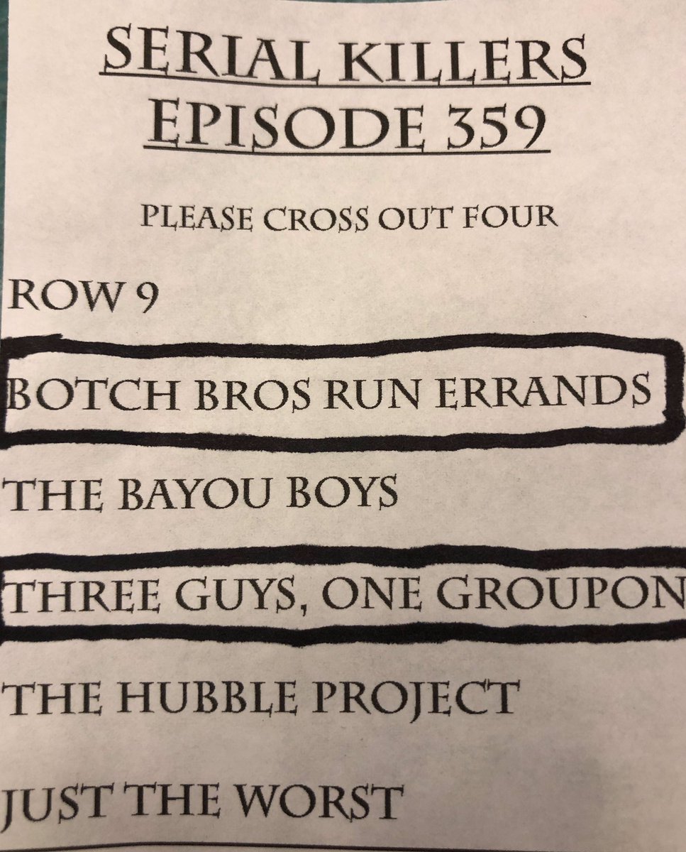 skfools's tweet image. The WINNERS of tonight’s Serial Killers Berserker Round 2 #skfools359