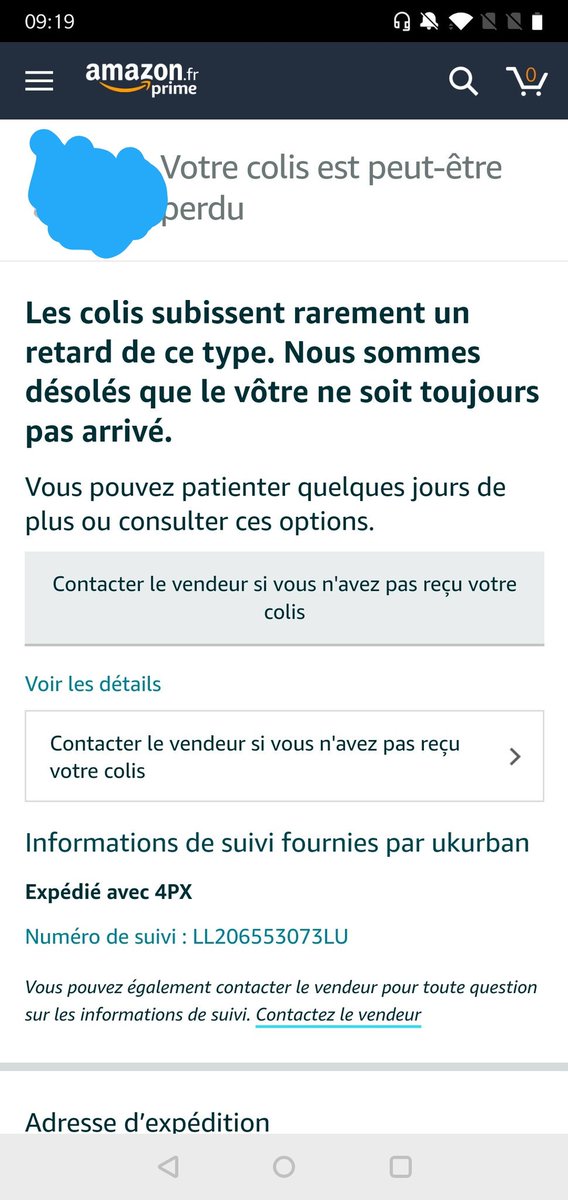 MrWoo86's tweet photo. Un mois et demi après une commande Amazon qui n'est jamais arrivé mais bien facturé 🤔 https://t.co/tCien5hBrz