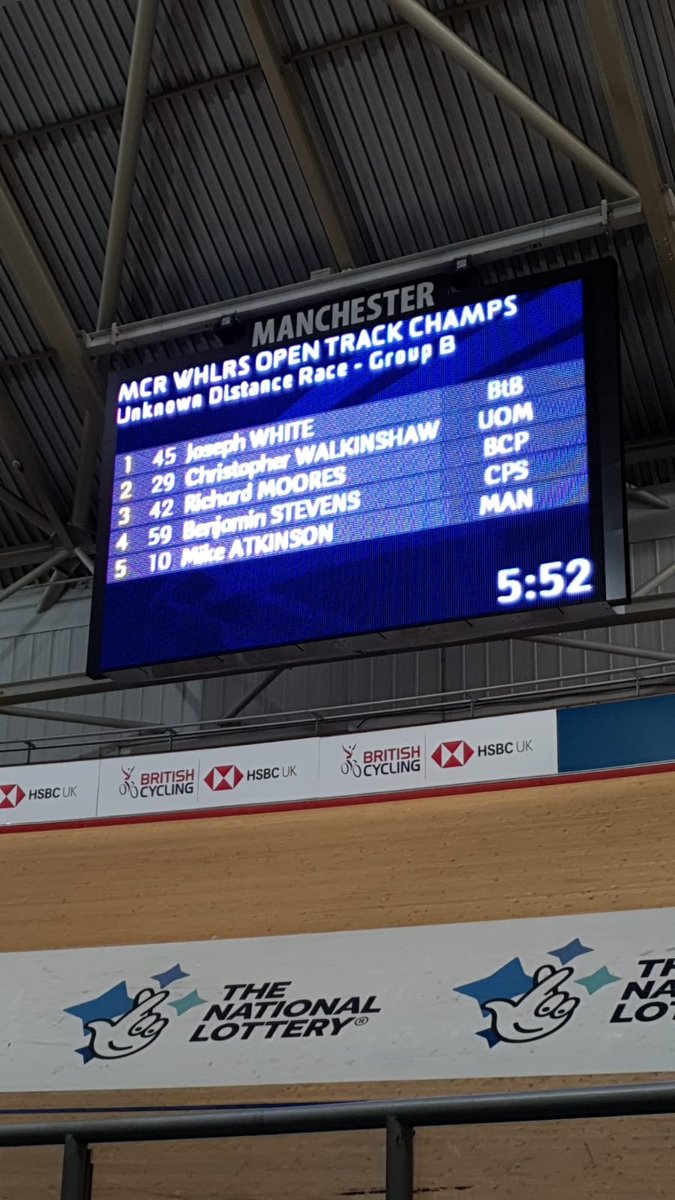 StevieBiddulph's tweet photo. Well done to our newest track rider Joe, who opened up his @BorntoBikeRT account with a win (unknown distance), 3rd in the Points and 5th in the Scratch at Manchester Wheelers Open Champs! 🏆🚴🏼‍♂️👊🏻 https://t.co/Uufi7mxVLf