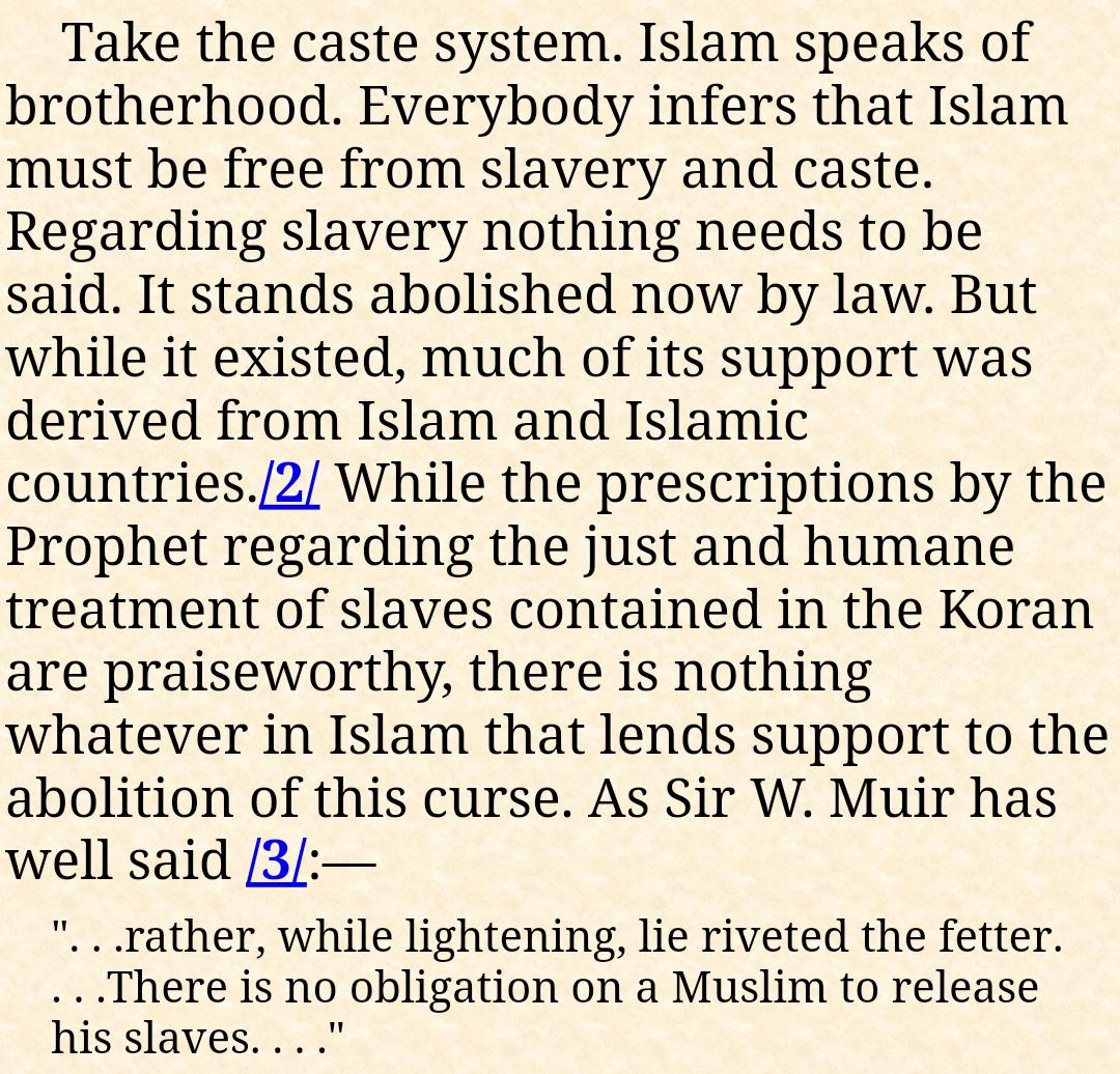  #AmbedkarOnCaste #CasteismInIndianMuslims"But if slavery has gone, caste among Musalmans has remained... Indeed, the Muslims have all the social evils of the Hindus and something more. That something more is the compulsory system of purdah for Muslim women."