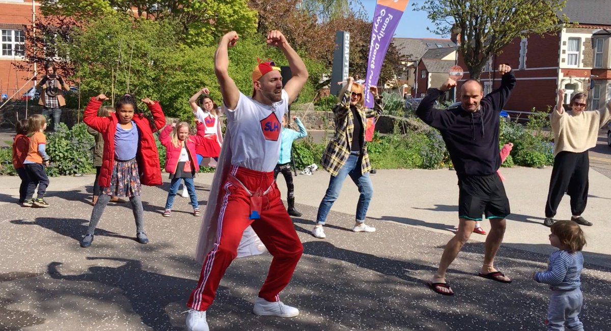 #familydancefest what a great start to our tour @chaptertweets the sun was shining all day and we had wonderful audiences, some even joined us on stage in @WeAreBombastic workshop led by @AMarshallP & @TamsGriffiths  On today also at Chapter 1pm, 2pm & 4pm -its free