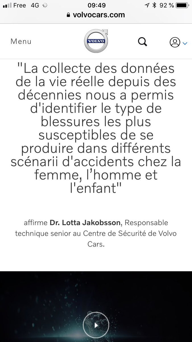 ArmelleGilliard's tweet photo. L’#initiativeEVA (Equal Vehicles for) de @VolvoCarFR est un retour de 40 ans de recherche sur 43.000 accidents dont 72.000 occupants. Les résultats pourraient ils être publiés en #OpenData ? https://t.co/wYNqLJpHgP
Poke #JamaisSansElles https://t.co/oFt6tym6my