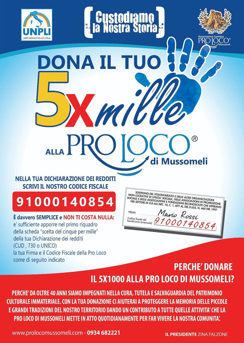 Da oltre 40 anni siamo impegnati nella cura, tutela e salvaguardia del patrimonio culturale immateriale.Con la tua donazione ci aiuterai a proteggere la memoria delle piccole e grandi tradizioni del nostro territorio. la Pro loco di Mussomeli
