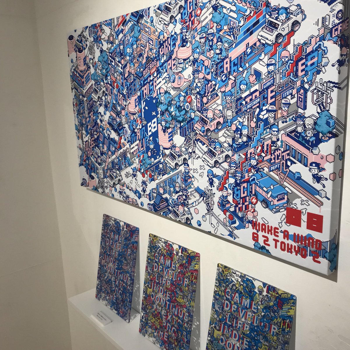 ban8ku's tweet photo. ピクセル×ピクセル展最終日終了しました。お越し下さった方ありがとうございました。楽しんでもらえてとても良かったです。
#pixelpixel
#ドット絵 #pixelart https://t.co/7FpPHNSdyj