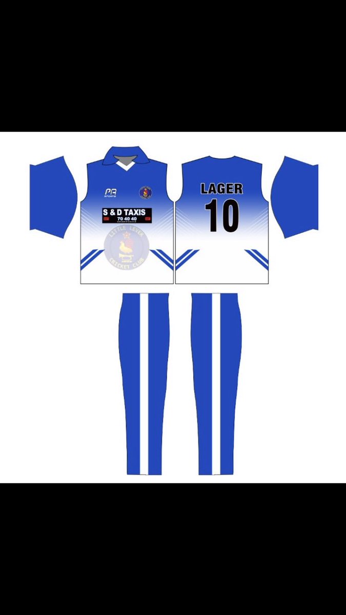 Many thanks to <a href="/s_dtaxis/">S & D Taxis bolton</a> for providing <a href="/LittleLeverCC/">LLCC</a> with new coloured kits for the 2019 season, ‘Little Lever Lager Louts’ will don them in the T20 matches and the Peter Stafford Trophy If they arrive in time 🔵⚪️⚫️ #upthevillage