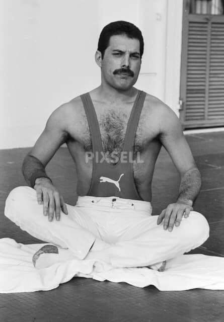 mercurysarchive's tweet photo. Freddie Mercury posing for @voguemagazine – Sanremo, Italy, 1984.
#FreddieMercury https://t.co/YsAfOG2oSO
