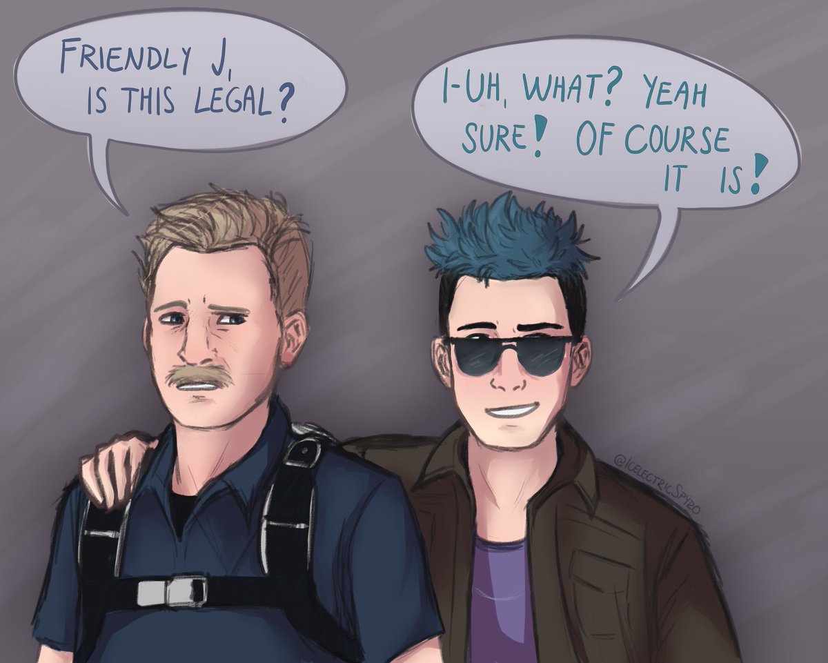 icelectricspyro's tweet photo. Wanted to draw these guys properly! Stan the Water Man and Friendly Jimmy's adventures make me laugh so hard, bless this friendship
#stanthewaterman #friendlyjimmy https://t.co/2fsVfIRIma