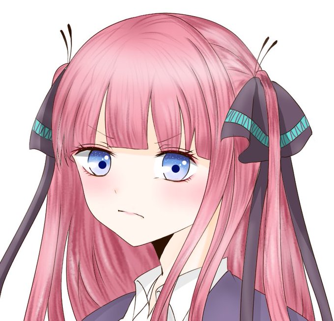 RekiさんがTwitterに投稿した中野二乃(五等分の花嫁)のイラスト。