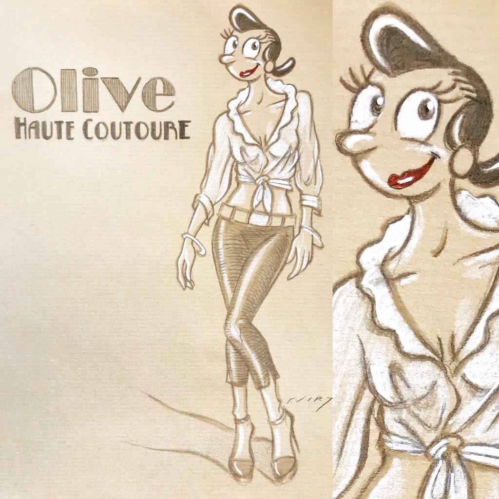 KuiryComics's tweet photo. Olive Haute Couture
#OliveOyl #Popeye90 #Vitercomix #Kuiry https://t.co/6YRZvbtl3C