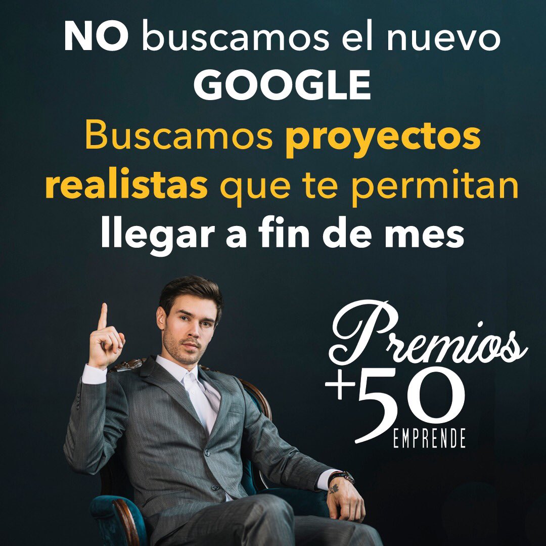 Gran iniciativa, Concurso para #emprendedores de más de 50 años “Premios +50 Emprende” emprenderycrecer.emprenemjunts.es/?op=8&n=18544 <a href="/flallanam/">Fernando Lallana</a> <a href="/Abuelos_la_peli/">Abuelos, la película</a> 30.000 euros en #premios vía <a href="/emprenemjunts/">Emprenemjunts</a> #emprendimiento #ayudas plazo 23 de mayo