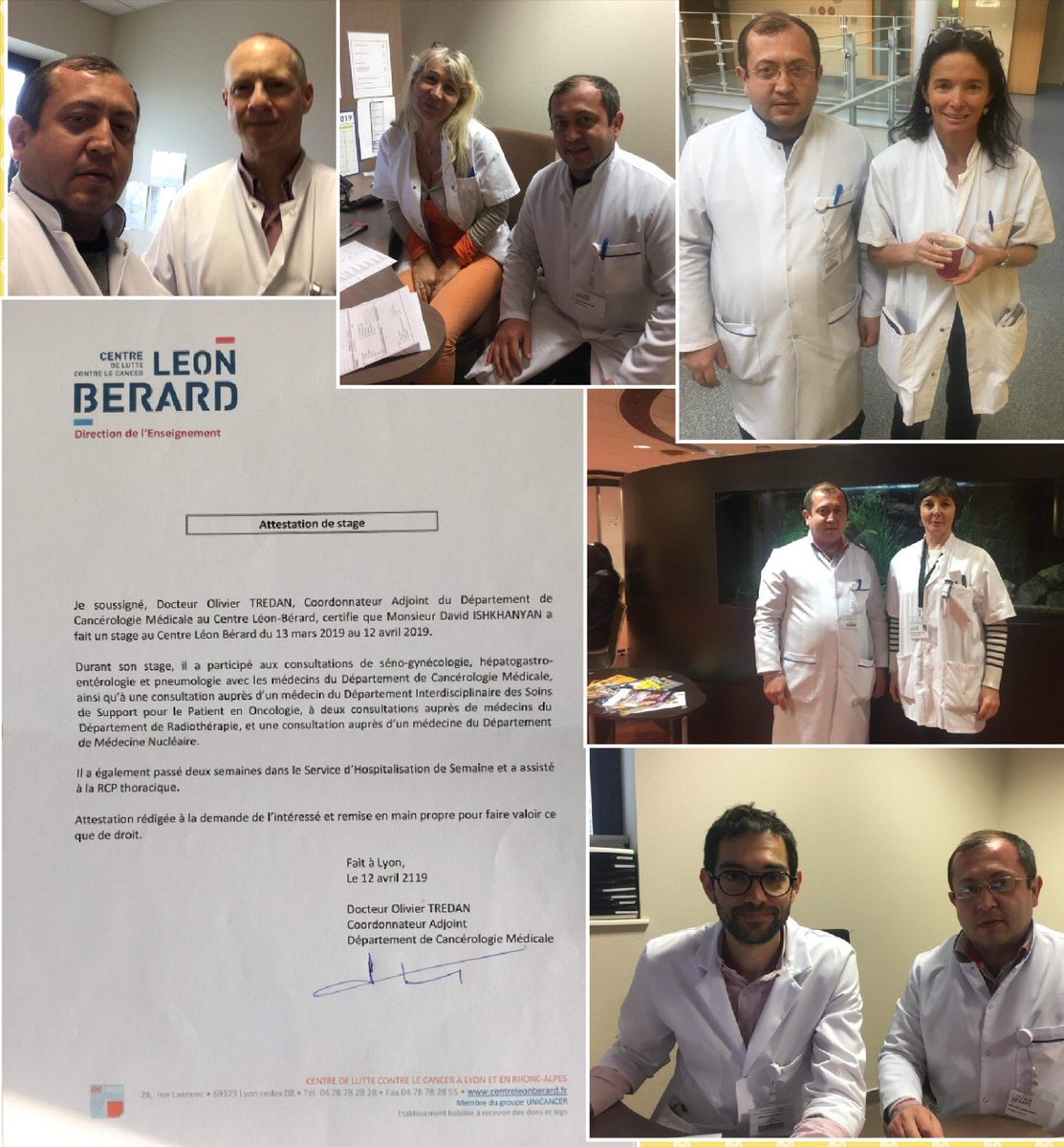 ADaoulatian's tweet photo. Soirée conviviale organisée par #Umaf #Lyon le 12/04 autour du Dr Davit Ishkhanyan, oncologue de #Stepanakert qui termine son stage de 5 sem d'observation clinique à @CLCCLeonBerard
Nous étions présents @Groupe_MACSF
Une belle expérience de partage par et pour les pro de santé https://t.co/8KdDNP3Cq7