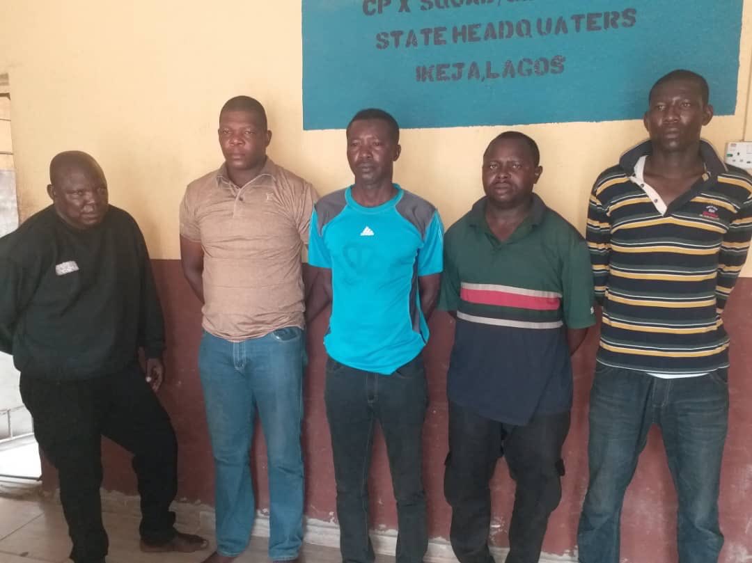 YemieFash's tweet photo. Here are the @PoliceNG officers involved in the Ajegunle killing 
(1) Inspector Adamu Usman 
(2) Sergeant Adeyeye Adeoye
(3) Sergeant Kashim Tijani 
(4) Sergeant Lucky Akigbe and 
(5) Sergeant Paul Adeoye while, and one at large. They have been arrested. #EndSARs #ReformPoliceNG https://t.co/C9EPPh9da1