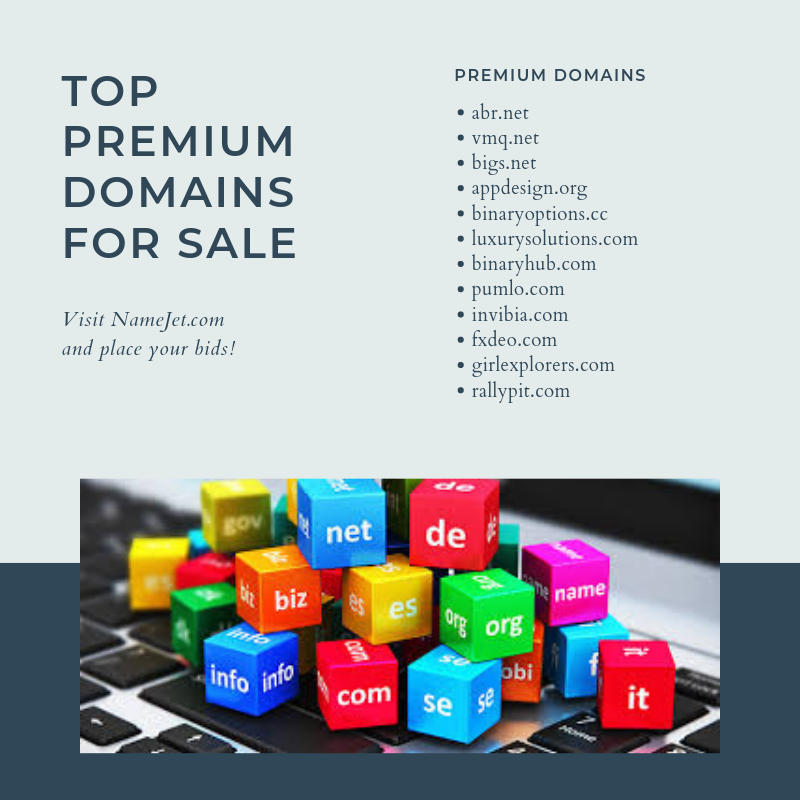 DomainNames01's tweet image. Backorder these awesome domains today at @namejet.  #domains #domainsforsale #domainnames #abr #vmq #pumlo #bigs #invibia #appdesign #rallypit #luxurysolutions #binaryhub #binaryoptions #fxdeo #girlexplorers