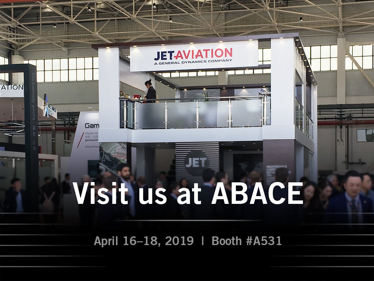 jetaviation's tweet image. Jet Aviation is exhibiting at ABACE 2019 in Shanghai, from April 16-18. Stop by and visit us at Booth #A531 
#abace #bizav #businessaviation #exhibition #apac