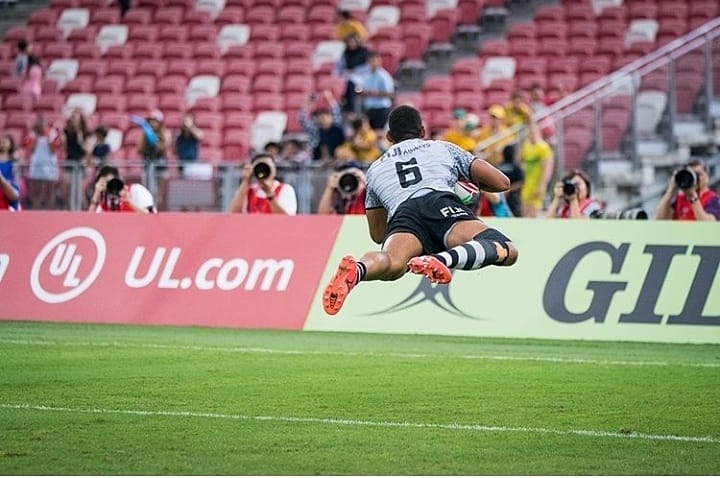 Fiji_7s's tweet photo. #Fiji7s will play another Cup Final in #Singapore after beating England 26-12. #TosoViti #Singapore7s https://t.co/6N7DHyL0eY