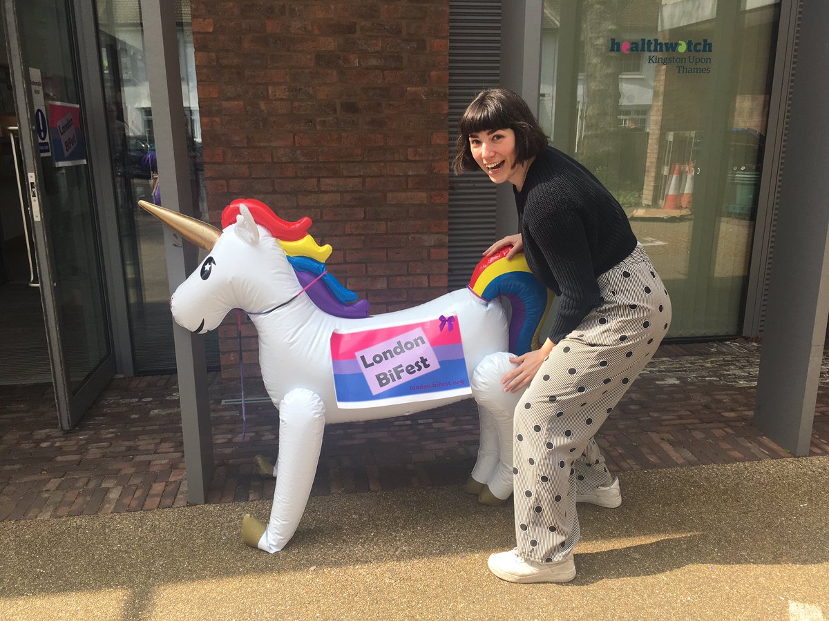 AlgorithmsPlay's tweet photo. Yesterday’s @LondonBiFest was unbelievably special 😍 It was so affirming to be in a space full of other #Bisexuals (&amp; bi-allies). Thank you to all who made it happen! 💖💜💙 
#StillBisexual #BiVis #Bisexual #BiVisibility #BiFive #BiFest https://t.co/gOdE3qVPOR