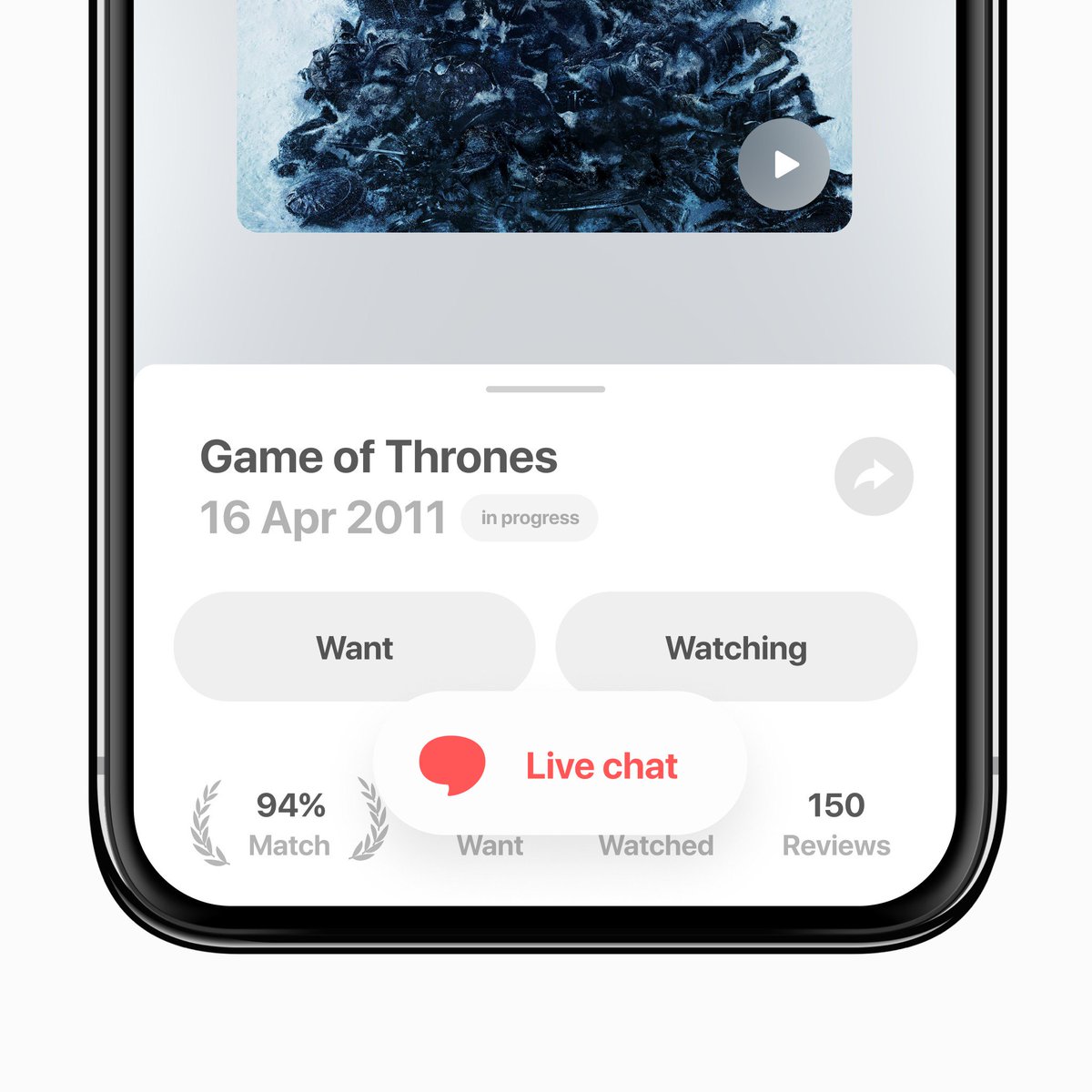 Hey hi folks! Game of Thrones ⚔️ is one of the hottest theme today, right? We released the Live-chat for GOT to discuss everything you want about these series. 🔥 Euron Greyjoy will visit us in this chat. Just update to the latest iOS version of Must and start chatting!