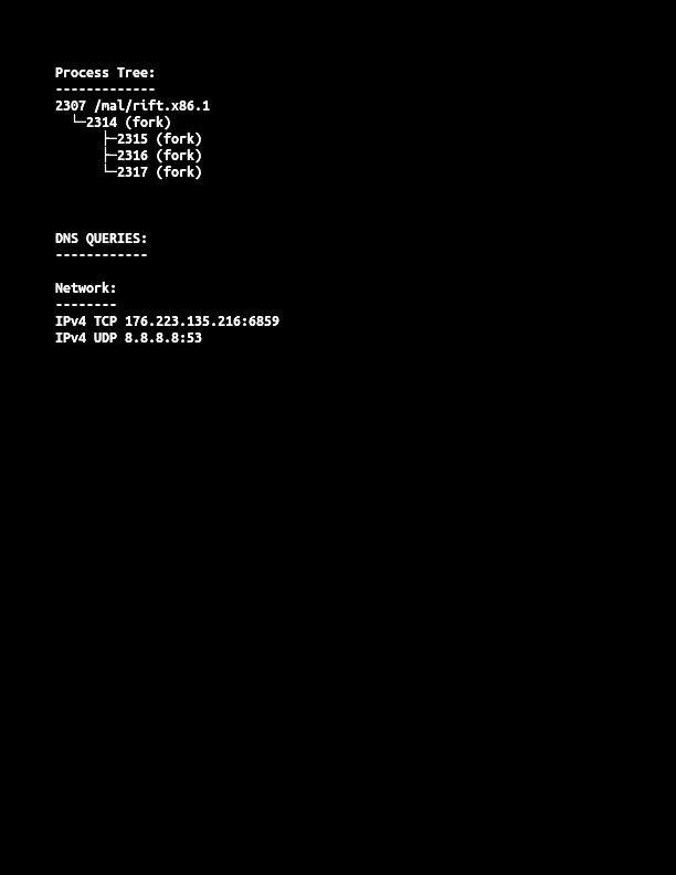 R. on X: Again #RIFT #IoT #Botnet #Mirai #ELF #malware #Trojan.Linux  #Backdoor Exploit Target : #GPON #HUAWEI #REALTEK #Linksys #DLINK 𝗜𝗣:  176.223.135(.)216 Payload 𝗟𝗜𝗡𝗞: 176.223.135.216/bins/rift.* Country:  Poland Currently 𝗔𝗰𝘁𝗶𝘃𝗲 CC: @_