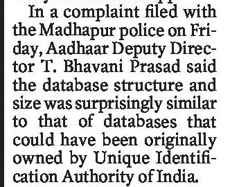 T V Bhavani Prasad, Deputy Director UIDAI confirms it.