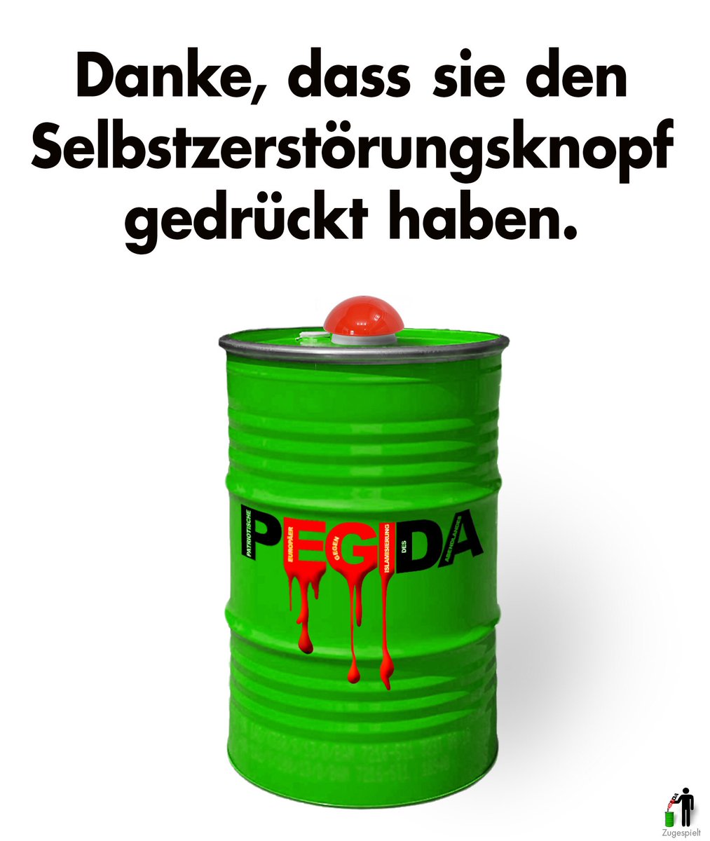 Ist dass nicht bitter für das Dreigestirn von #Pegida anhand der Teilnehmeranzahl ihre Irrelevanz zu erkennen?
Die sollten sich langsam mal ein neues Hobby suchen.

Noch die #ltwsn19, der 5. Geburtstag und ein Weihnachtsliedergröhlen.

Das wars.

#cb1404 #DD1504 #Nazisraus