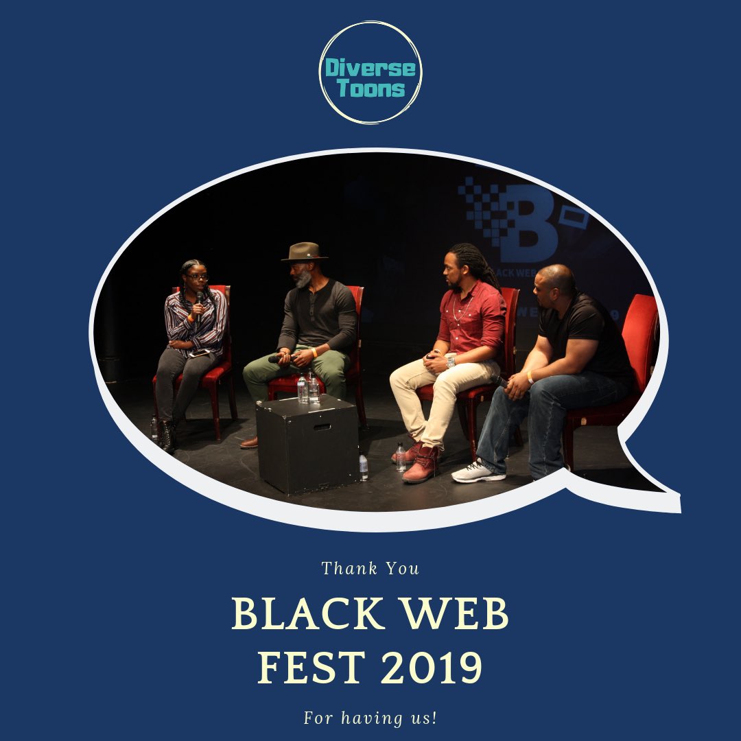 DiverseToons's tweet photo. DiverseToons at @BlackWebFest

 #DiverseToons #PanelDiscussion #Panel #Conference #Blerd #BlackWebFest2019 #BlackWebFest https://t.co/26cmzxcSUa