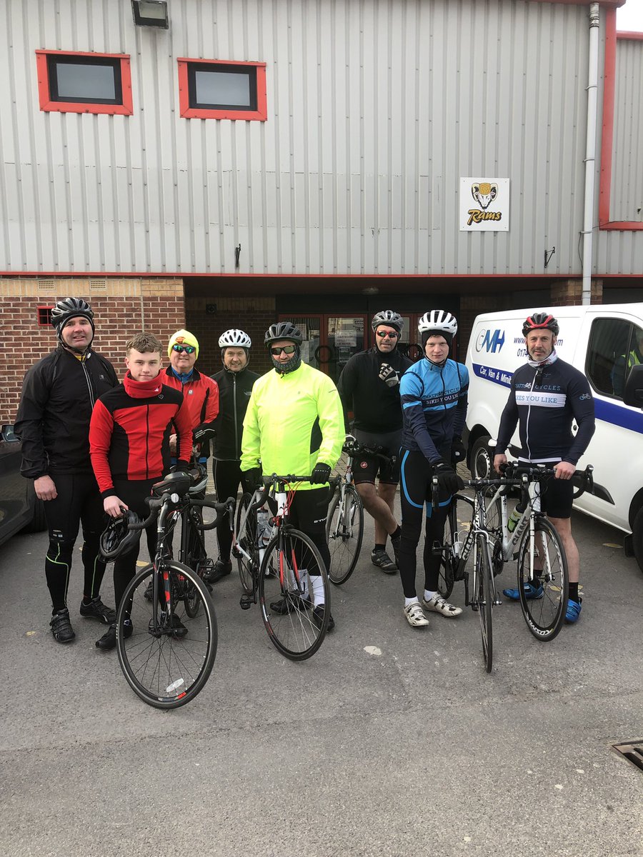 StevePrescott1's tweet photo. Incredible effort from our #ChallengeWembley cyclists who cycled to @Coral @TheChallengeCup @DewsburyRams to @ThattoRugby 63 miles, phenomenal effort from @t_prescott1 #LewisChorley #AlanDootson who before today had only cycled 20 miles https://t.co/Pod3GRgeIr
