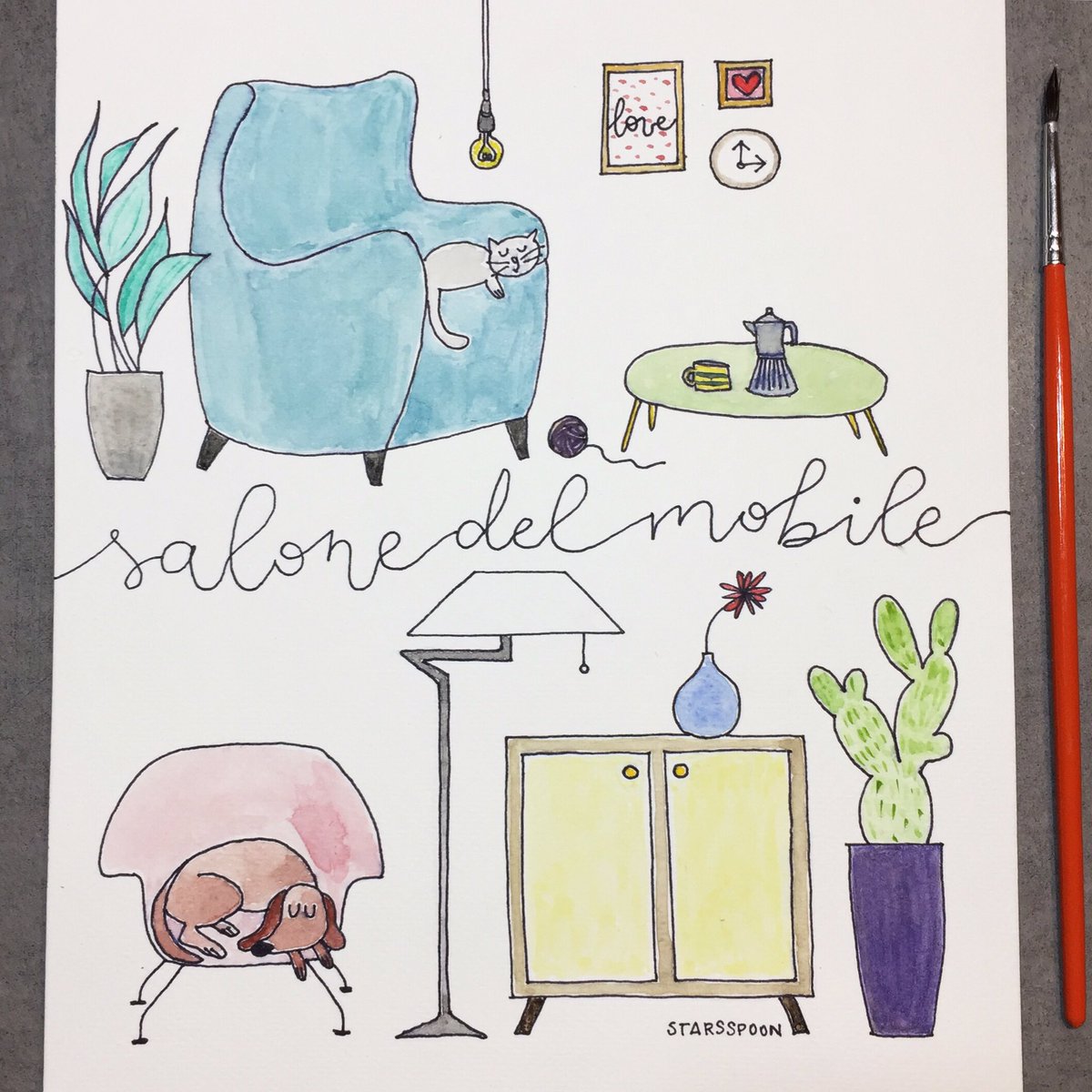 Personal Salone. 
#designweek #watercolor #cucchiaioematita