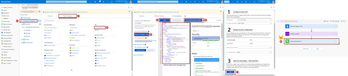 JasonAAlmeida's tweet image. Stumbled across an AWESOME #Azure #FunctionApp feature! Function App > API Definition > Generate Template > Export to #PowerApps + #Flow > Set API & security name > Hit OK > BOOM! Custom Connector in #PowerPlatform created ready to use in Flow
Mind = Blown! blog post coming..