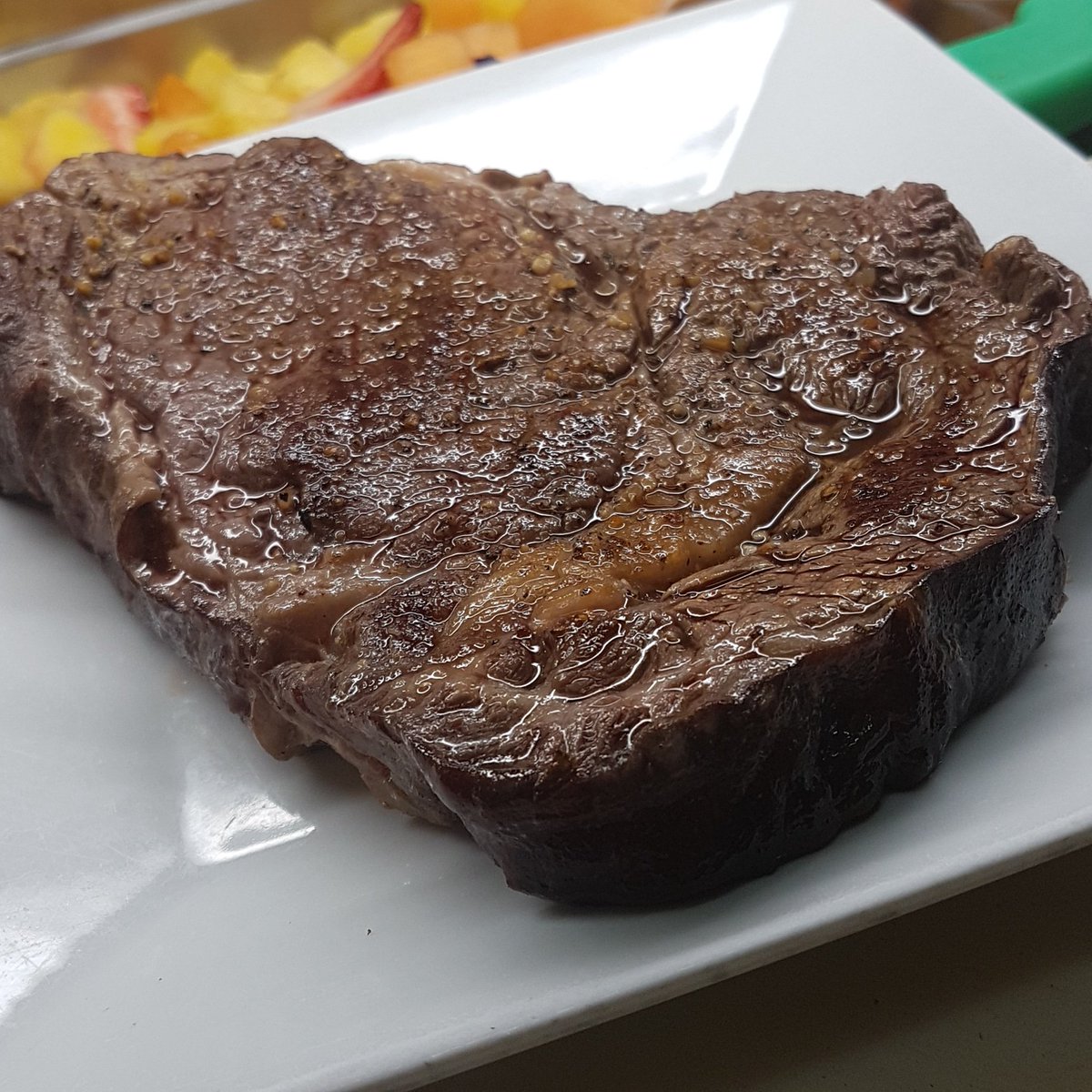 8 oz. Steak n eggs Rib Eye @ thejetcafe..best price anywhere for this quality carnivore 13.99
Eggs. Home fries toast and the star of the show Rib Eye steak 8oz.
