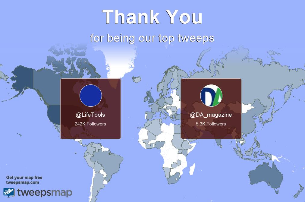 DrChrisLongo's tweet image. Thanks to top new tweeps this week @LifeTools, @DA_magazine 
#tweepsmap @drchrislongo