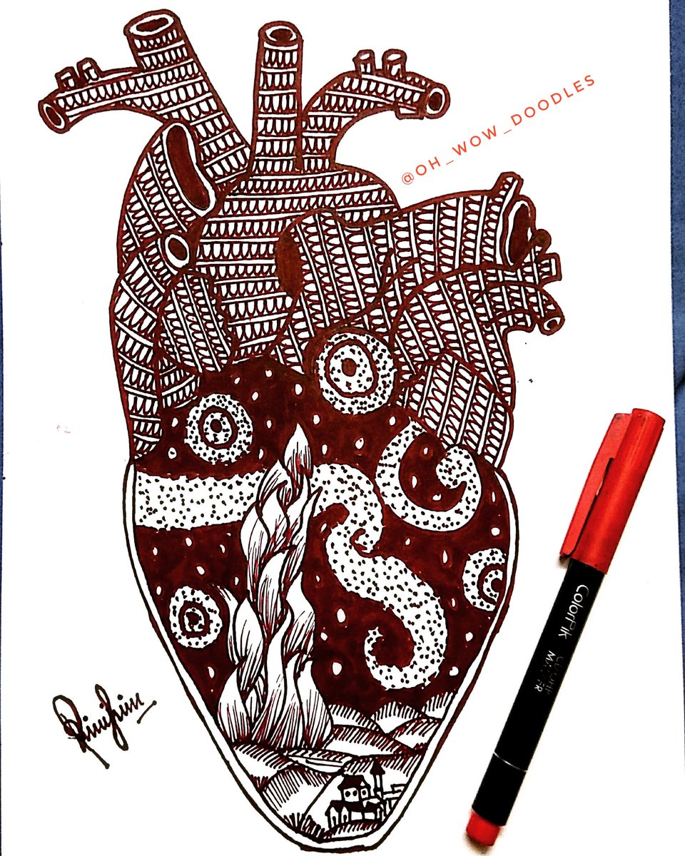 iammad_rj's tweet photo. If you go deeper and deeper into your own heart, you'll be living in a world with less fear, isolation and loneliness. .
.
.
.
#heart #world #fear #isolation #loneliness #penart #redink #inkdrawing #drawingquotes #drawthisinyourstyle #lovetodraw๐ https://t.co/qVfWEvQx0u