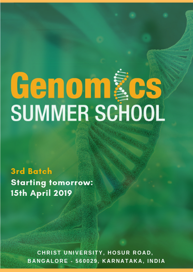 bionivid's tweet photo. Christ-Bionivid's GENOMICS SUMMER SCHOOL
(Applied Genomics in Healthcare, Agriculture and Microbial System)
3rd Batch
Starting tomorrow: 15th April 2019
Thank you all for making it a raving success!
#NGS #AppliedGenomics #Worskhop
#ChristUniversity #Bionivid #BigData https://t.co/TXSqHCyRar