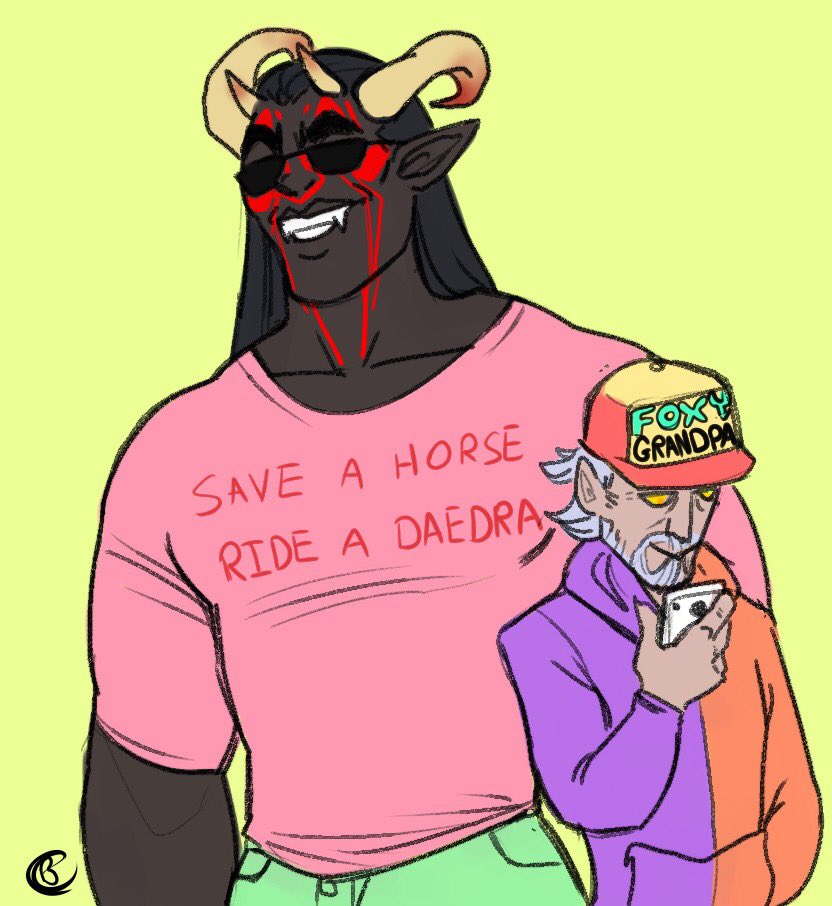 StealGoatGetHag's tweet photo. “Hey, you look like you could use a drink!”

🍷Sanguine, Daedric Prince of Debauchery/ Sam Guevenne
🍷21+ Sexual themes, Drug/Alcohol use and Gore
🍷#ESRP, #DARP, #DnDRP, most #FantasyRP; Canon/OC friendly
🍷Flirtatious But Lewd w/Chem
🍷Multiship w/Chem
🍷Serious/Crack

🍻RT❣️🍻 https://t.co/Ml3inuNDp1