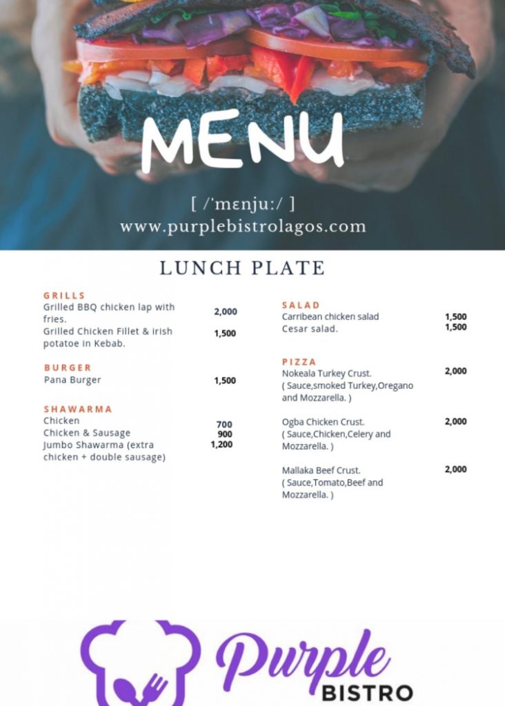 ReviewNaija's tweet photo. New listing: (Purple Bistro, Lagos). Read reviews and add yours today -> https://t.co/gg7qMUftkl https://t.co/0ue3PjwDS4