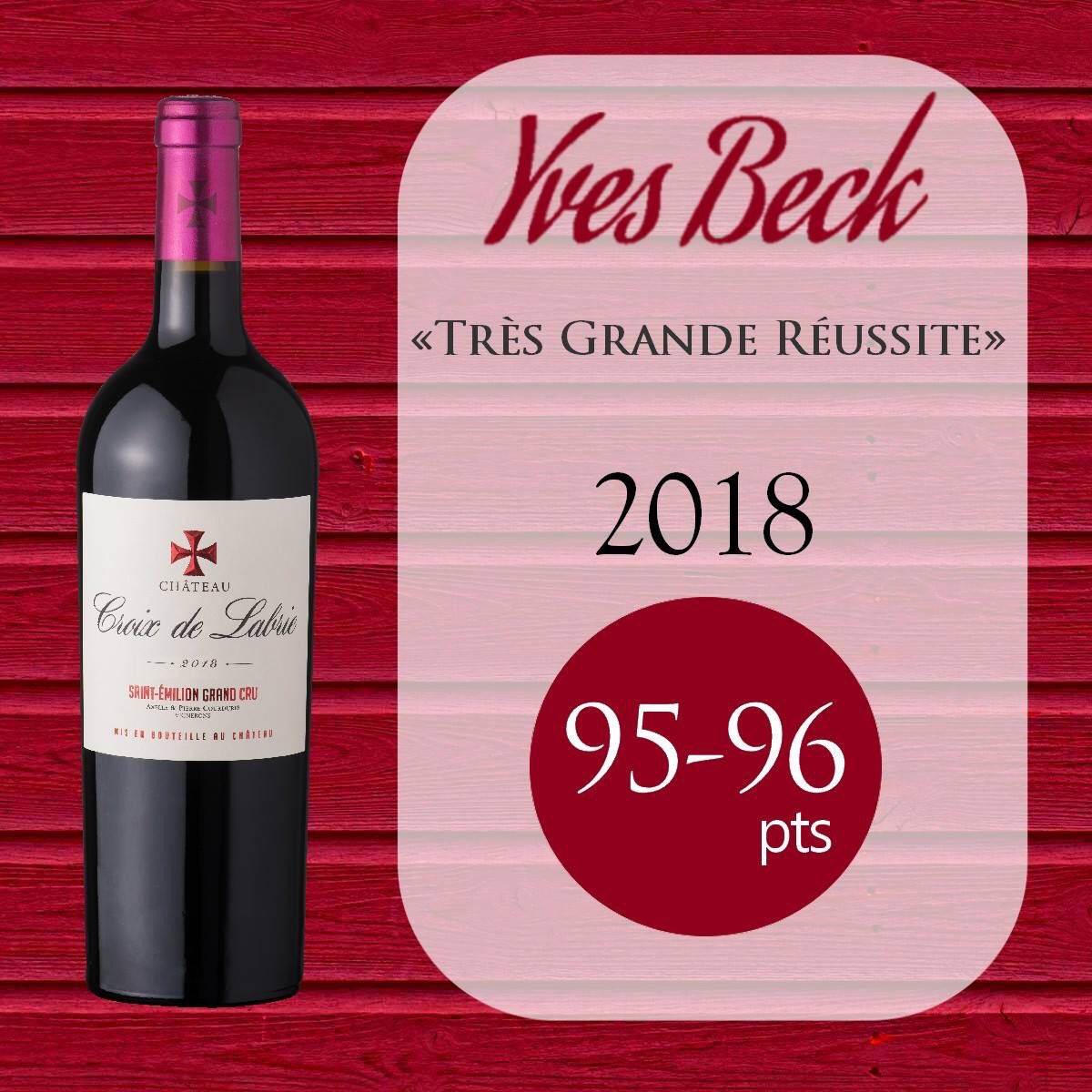 croixdelabrie's tweet photo. 🍷#NOTEDEDÉGUSTATION | Chateau Croix de Labrie 2018 par #YvesBeck @beckustator : 95-96 Points 
«Très Grande Réussite».

#croixdelabrie #saintemilion #grandcru #axellecourdurié #enprimeur #primeurs #primeurs2018 #réussite #winetasting https://t.co/35CGk1yhTx