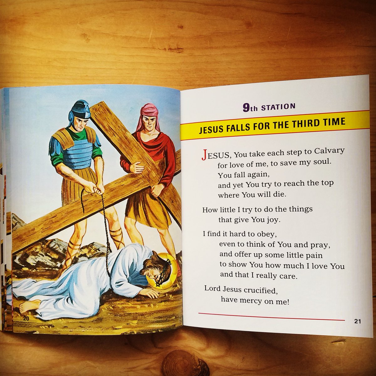 CatholicBookPC's tweet image. As we mark the beginning of #Holy Week, continue traveling with us on the #WayoftheCross. #StationsoftheCross, a popular book by Father Lovasik in our children’s St. Joseph Picture Books series, is our guide: bit.ly/2IGVOVs #Lent