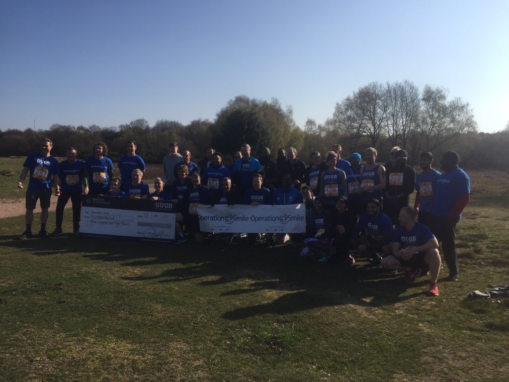 Sarahwoodman276's tweet photo. Awesome @jon_woodman and team #getupgiveback! Approx £75k raised for @operationsmile this morning running in Sutton park @uktri #propertyentrepeneur https://t.co/82ZJWiryuD