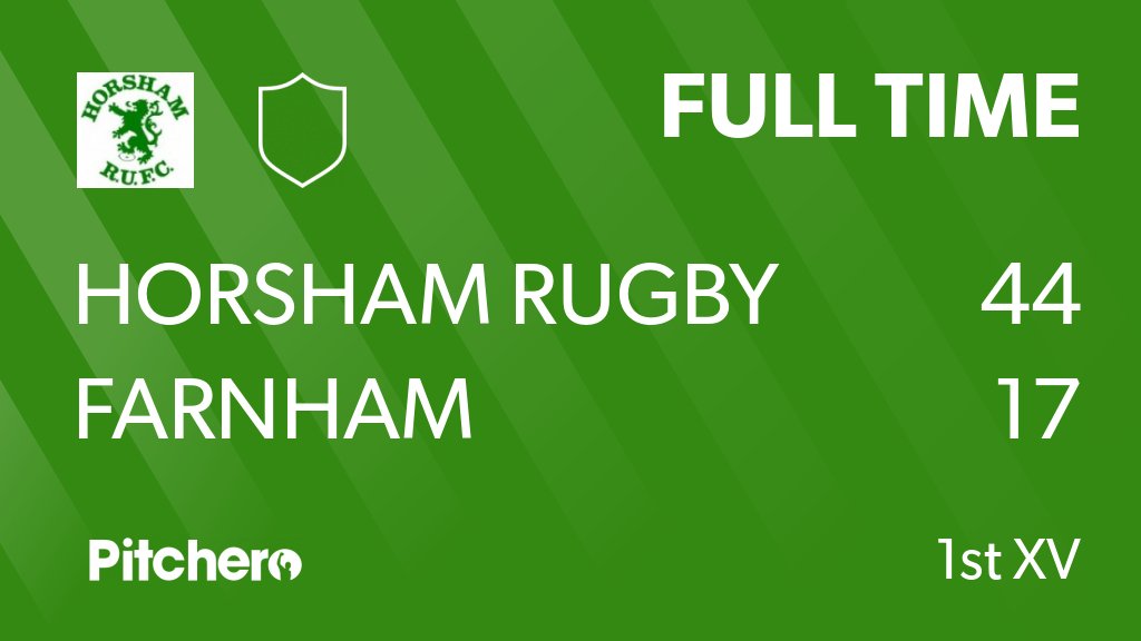 FULL TIME: Horsham Rugby Club 44 - 17 Farnham - Play-off into London 1 South
#HORFAR #Pitchero
horshamrufc.com/teams/29388/ma…