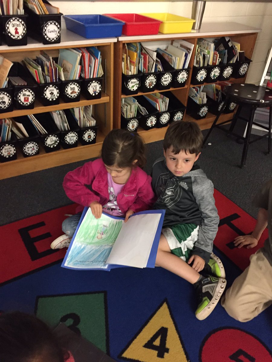 CamelotES_1's tweet photo. Ms. Saah’s  first graders are authors and illustrators! They wrote and illustrated realistic fiction stories and used their communication skills to share them with kindergarteners. So proud of these first grade writers and their work! #POGreadingwritingspeakinglistening https://t.co/uDcUsrM92X