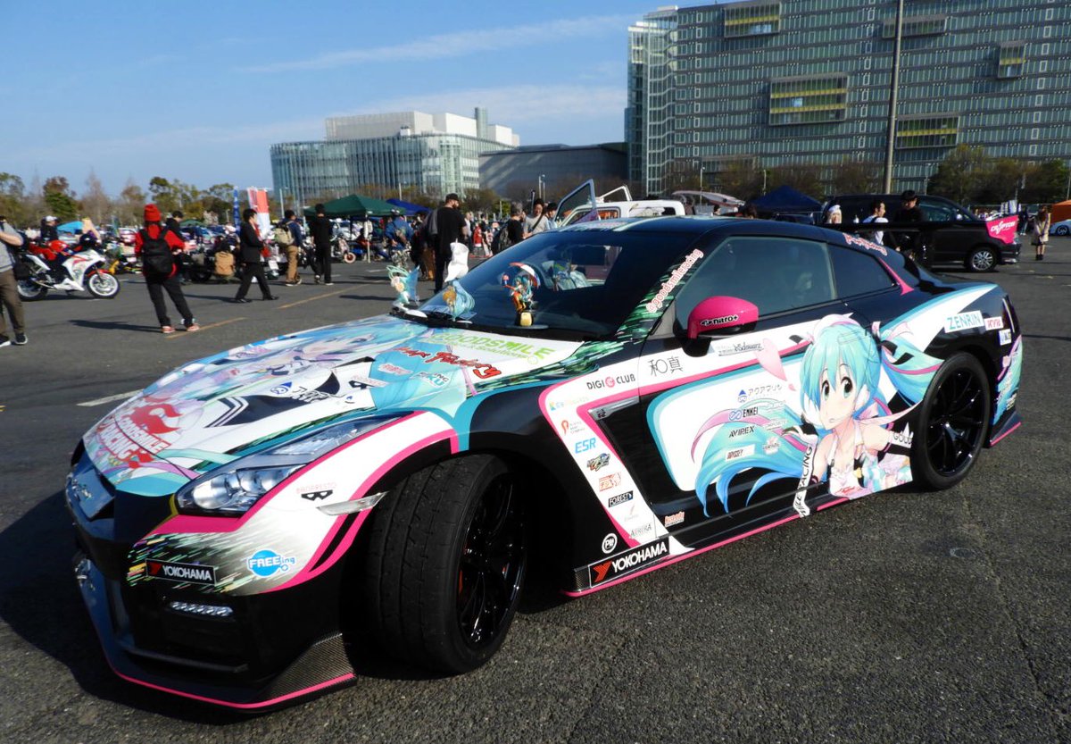 ゆるーくクルマと楽しもう Byハマックス 先ほどの レーシングミク仕様 Gt R 別カットです 痛車天国 痛車天国19 お台場 痛車 Gtr レーシングミク 初音ミク ミク痛車 Hatsunemiku