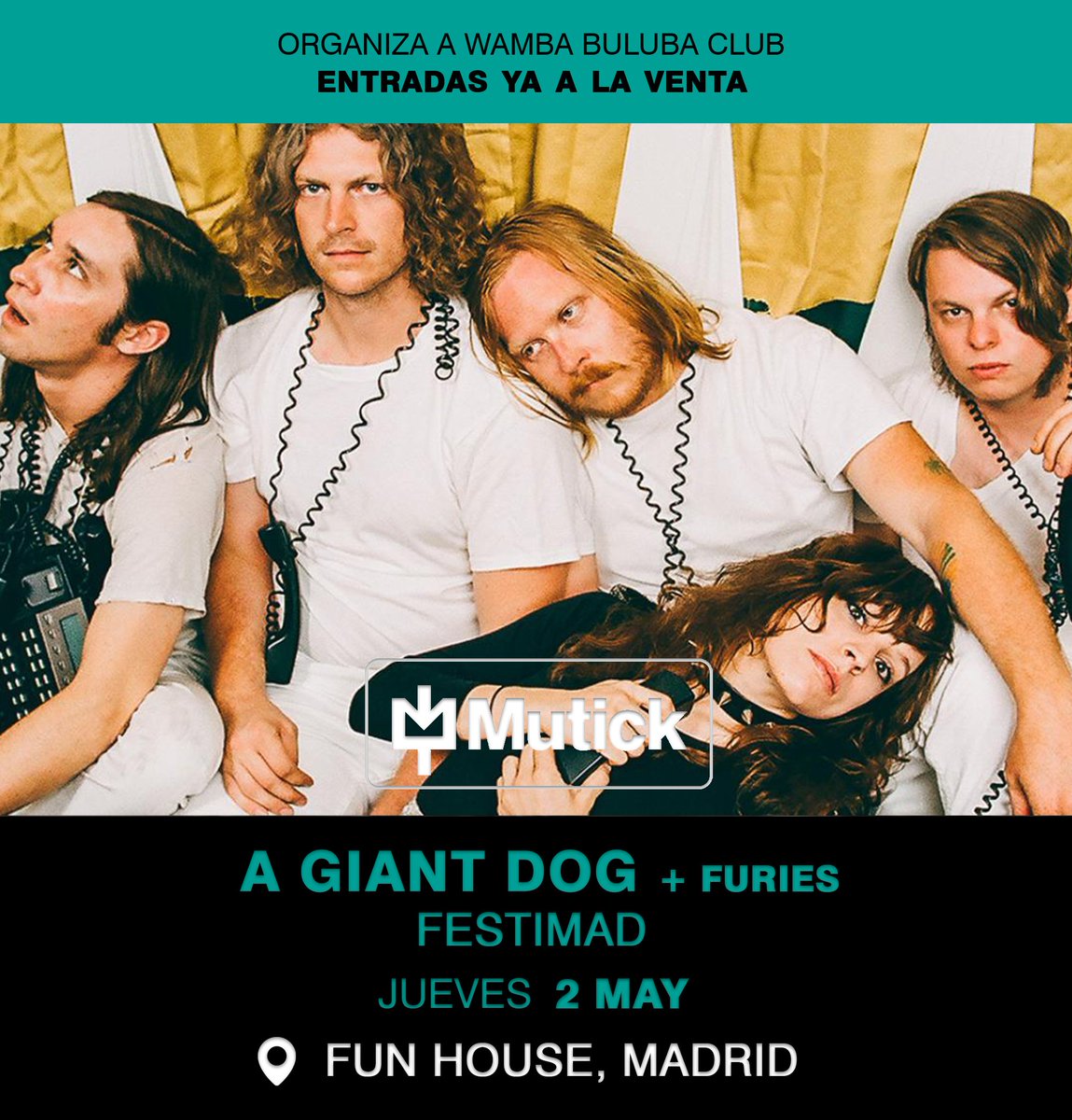 Mutick_com's tweet photo. El @festimad2m llega cargado de conciertos: @checopolaco (@CafeBerlinMad), @agiantdog (@FunHouseMadrid), @IAmKRSOne (@ConciertosCoper), @whiskeymyers (@salacaracol), @RussTolman (Café Berlín), @MoonPatricia (@SalaBuhoReal)... ¿Tienes ya tu entrada?

🎟️ https://t.co/ZSVuv5EtUq https://t.co/eAOtG2F2Ua