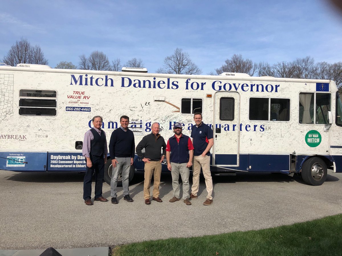 purduemitch's tweet image. Best birthday surprise ever. The family and the 04/08 campaign crew borrowed RV One from the state museum for the day. What memories. That vehicle and I saw every corner of Indiana over and over.