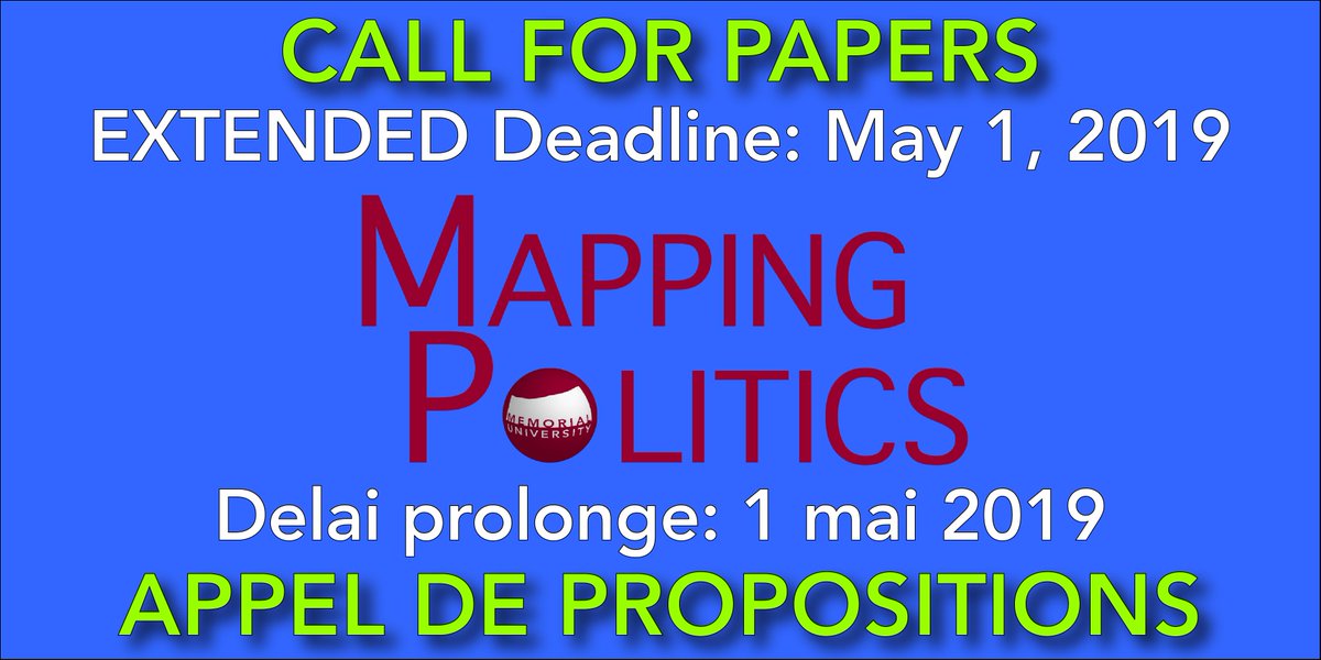 MP_MUN's tweet photo. DEADLINE EXTENDED! Cdn undergrads and masters students submit your paper by May 1 https://t.co/MfT0XRPiRd. Call for Papers online. @MemorialPoliSci @memorialhss @westernuPoliSci @AcadiaPolitics @UCalgaryArts @uabpols @UofT_PolSci @CarletonPoliSci @RiddellMPM @UWinPol @UBCPoliSci https://t.co/Dcj3tAGYcX
