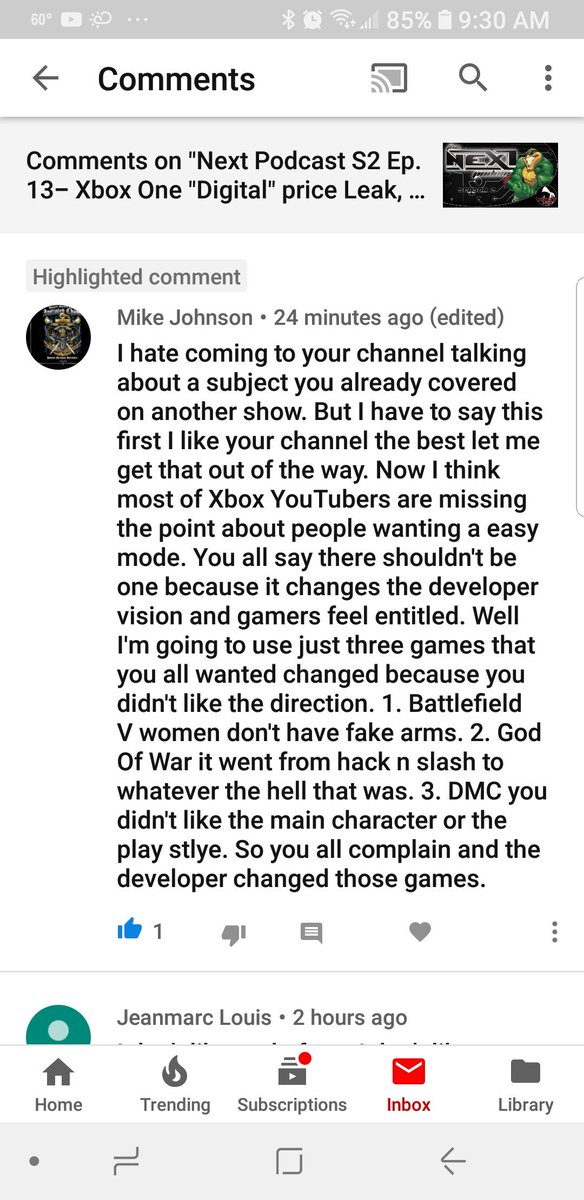 XBot448's tweet photo. Likes my channel "the best"? THAT just made my day!!!! Can we get more comments on last night's #NextPodcast? https://t.co/rUZQvWiPuv https://t.co/Ony3YP3xse