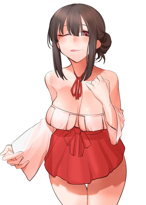 こういうエロ巫女みたいな服装が性癖なんですけど分かる人いますか 