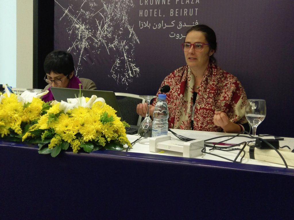 acss_org's tweet photo. > @SalehElizabeth presents her research titled an "Ambivalent Status: Syrian Underage Workers inside #Beirut's Informal Economy." Saleh's research was supported by the ACSS under the Research Grants Programs.
https://t.co/10TztLNtd7
#ACSSConf2019 https://t.co/O6qqkR51d7