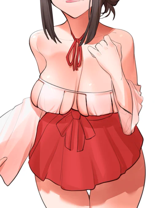 こういうエロ巫女みたいな服装が性癖なんですけど分かる人いますか 