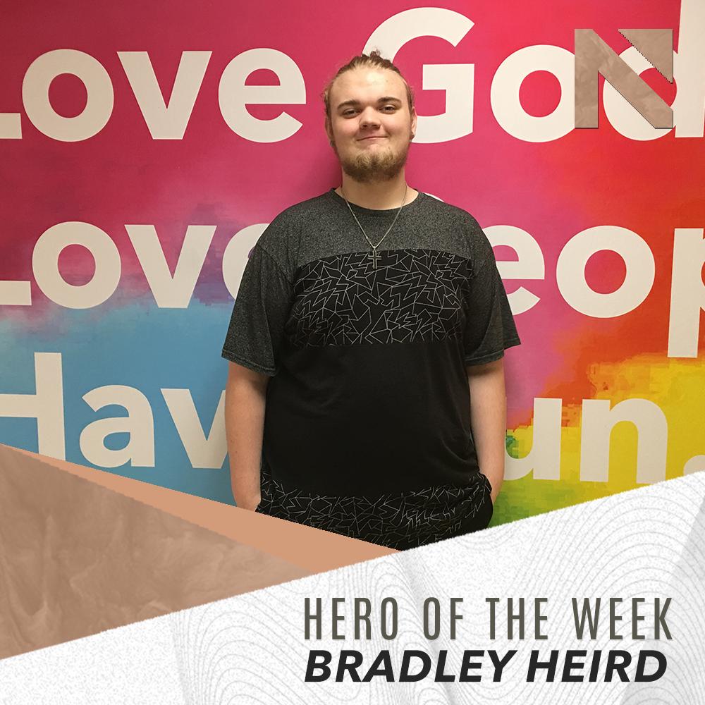 Guthrie_NC's tweet photo. Our #HeroOfTheWeek is Bradley Heird! He serves on host team in the parking lot. If you see him in the halls give him a Hi-5 ✋🏻!! #NCGuthrie is so thankful for Bradley! #jointheteam #communitywins #GodLovesYou https://t.co/UDY1IcHZq3